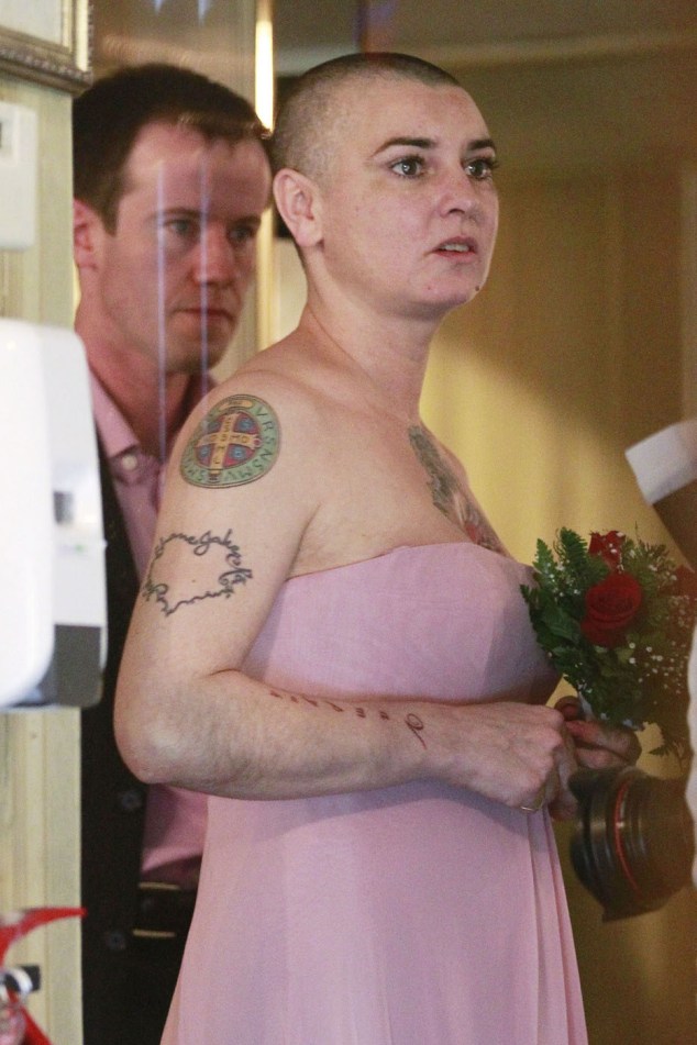 JUST MARRIED! Singer Sinead O'Connor marries Barry Herridge, 38, at the Little White Wedding Chapel in Las Vegas