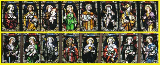 Saints in stained-glass